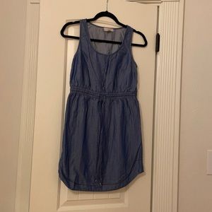 Loft petite chambray mini dress